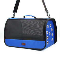 Lepus - Lepus Kedi Köpek Çantası Mesh Bag Mavi 28x45x28 Cm 