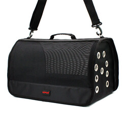 Lepus - Lepus Kedi Köpek Çantası Mesh Bag Siyah 28x45x28 Cm 