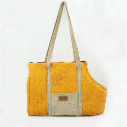 Lepus - Lepus Sling Bag Kedi ve Köpek Taşıma Çantası Hardal 25x47x32 Cm 