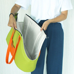 Lepus Sling Bag Köpek Taşıma Çantası Bordo 25x47x32 Cm - Thumbnail