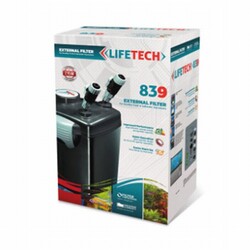 Lifetech - Lifetech 839 Akvaryum Dış Filtre Siyah Kova İçi Dolu 1500 L/H 