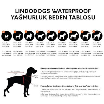 Lindodogs Cosmo Plus Kapüşonlu Köpek Yağmurluğu Beden 4 