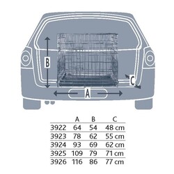 Trixie Galvaniz Metal Köpek Taşıma Kafesi 64x54x48 Cm - Thumbnail