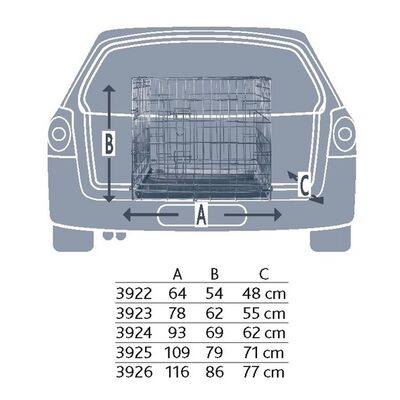 Trixie Galvaniz Metal Köpek Taşıma Kafesi 64x54x48 Cm