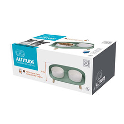 M-Pets Altitude Standlı Mama Kabı 2x450 Ml - Thumbnail