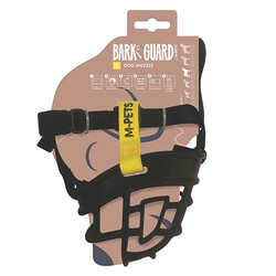 M-Pets - M-Pets Bark Guard Köpek Ağızlığı Sarı Siyah Large 19x14x9 Cm 