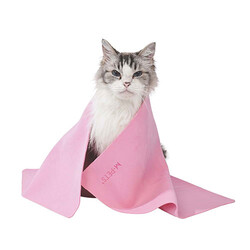 M-Pets Bathtime Hızlı Kuruyan Kedi ve Köpek Havlusu Pembe 64x43 Cm - Thumbnail