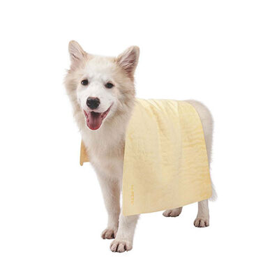 M-Pets Bathtime Hızlı Kuruyan Kedi ve Köpek Havlusu Sarı 64x43 Cm 