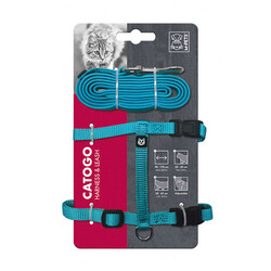 M-Pets - M-Pets Catogo Kedi Göğüs Tasması Seti Mavi 90-170 Cm 