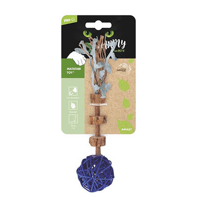 M-Pets Charmy Amulet Mavi Matatabili Kedi Oyuncağı 18 cm 