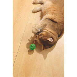 M-Pets Charmy Amulet Yeşil Matatabili Kedi Oyuncağı 18 cm - Thumbnail