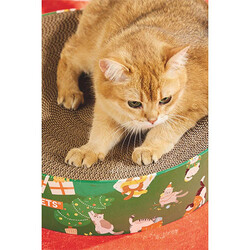 M-Pets Christmas Frosty Mix Kedi Tırmalama Kartonu 41x10 Cm - Thumbnail