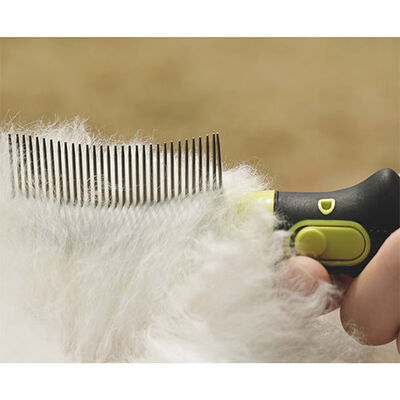 M-Pets Click & Groom Kavisli Kedi ve Köpek Tarağı Large 12x7x5 Cm 