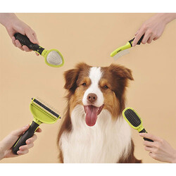 M-Pets Click & Groom Kavisli Kedi ve Köpek Tarağı Small 8x7x5 Cm - Thumbnail