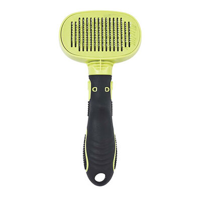 M-Pets Click Groom Temizleme Düğmeli Masaj Uçlu Kedi ve Köpek Tarağı 19,2x9x5,5 Cm 