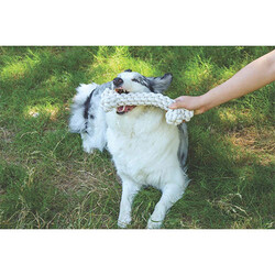 M-Pets Coto Örgü Kemik Köpek Oyuncağı Beyaz 30 Cm - Thumbnail