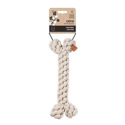 M-Pets - M-Pets Coto Örgü Kemik Köpek Oyuncağı Beyaz 30 Cm 