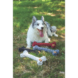 M-Pets Coto Örgü Kemik Köpek Oyuncağı Siyah 30 Cm - Thumbnail