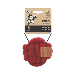 M-Pets - M-Pets Coto Red Ball Örgü Top Köpek Oyuncağı 9,5 Cm 