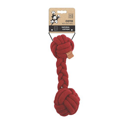 M-Pets - M-Pets Coto Red Duo Ball Örgü Köpek Oyuncağı 28 Cm 