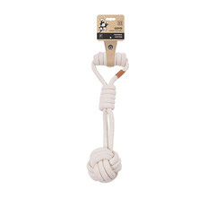 M-Pets - M-Pets Coto Tug Ball Örgü Köpek Oyuncağı Beyaz 36 Cm 