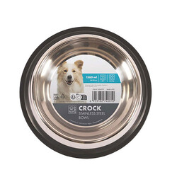 M-Pets - M-Pets Crock Paslanmaz Çelik Kedi ve Köpek Mama ve Su Kabı XL 29,5x7 Cm 1560 Ml 