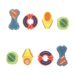 M-Pets Dental Squeaky Ring Diş Fırçalı Köpek Oyuncağı 10,6 x 10 x 3,8 cm - Thumbnail