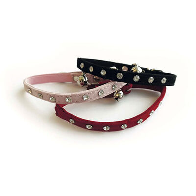 M-Pets Diamonds Zilli Kedi Boyun Tasması Karışık Renkli 30 Cm 
