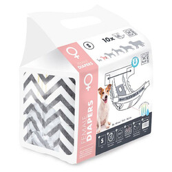 M-Pets - M-Pets Diapers Dişi Köpekler İçin Külot Bez Small 10 lu 27,5x37 Cm 