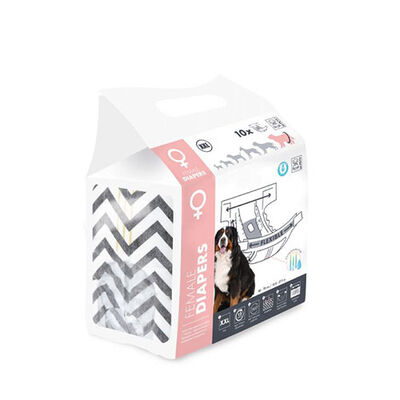 M-Pets Diapers Dişi Köpekler İçin Külot Bez XXLarge 10 lu 48x70 Cm 