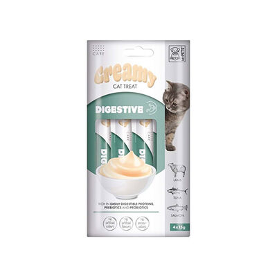 M-Pets Digestive Sindirim Sistemi Destekleyici Krema Kedi Ödül Maması 4x15 Gr 