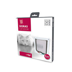 M-Pets - M-Pets Doras Kedi Kapısı 4 Yönlü Beyaz 19,7x19 Cm 