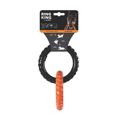 M-Pets Double Ring King Köpek Oyuncağı 2'li 20x12,7x2,2 Cm 