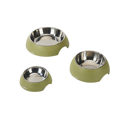 M-Pets Eco Bamboo Küçük Irk Köpek ve Kedi Mama ve Su Kabı Yeşil 350 Ml 