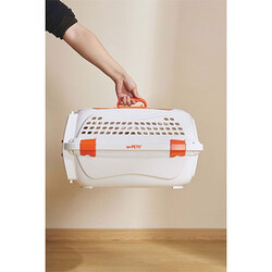 M-Pets Eco Giro Carrier Köpek Taşıma Çantası Turuncu Beyaz 51,6x32,7x29,6 Cm - Thumbnail
