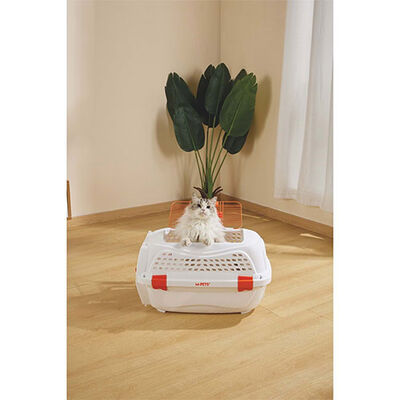 M-Pets Eco Giro Carrier Köpek Taşıma Çantası Turuncu Beyaz 57,2x36,5 x32,76 Cm 