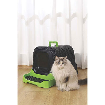 M-Pets Eco Rattan Kapalı Kedi Tuvaleti 69x42x41 Cm 