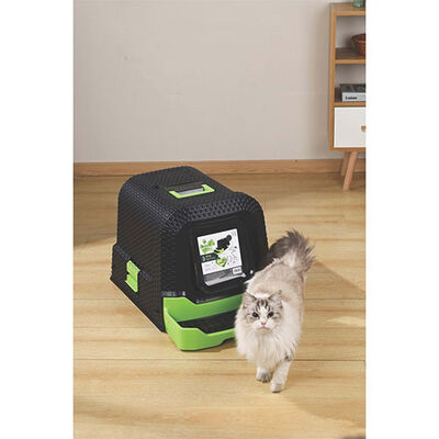 M-Pets Eco Rattan Kapalı Kedi Tuvaleti 69x42x41 Cm 