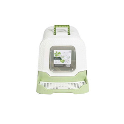 M-Pets Eco Rattan Kapalı Kedi Tuvaleti Yeşil 69x42x41 Cm - Thumbnail