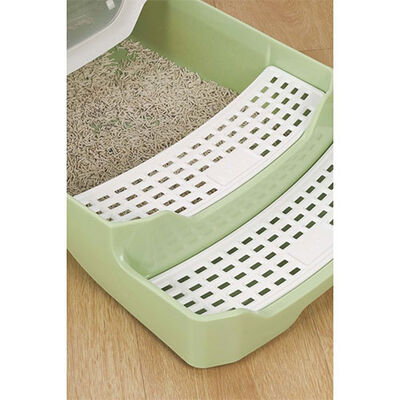 M-Pets Eco Rattan Kapalı Kedi Tuvaleti Yeşil 69x42x41 Cm 