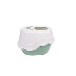 M-Pets Eco Tanta Kapalı Kedi Tuvaleti Deniz Yeşili 63x49x42 Cm - Thumbnail