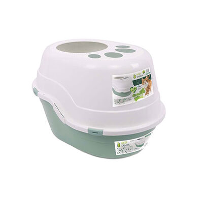 M-Pets Eco Tanta Kapalı Kedi Tuvaleti Deniz Yeşili 63x49x42 Cm 