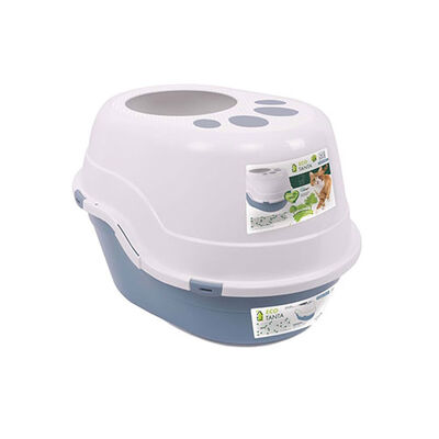 M-Pets Eco Tanta Kapalı Kedi Tuvaleti Mavi 63x49x42 Cm 