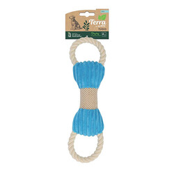 M-Pets - M-Pets Eco Tugo Mavi Peluş Kemik Köpek Oyuncağı 33 x 9,5 x 3 cm 