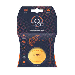 M-Pets - M-Pets Flash Led Top Köpek Oyuncağı Turuncu 6,4x50 Cm 