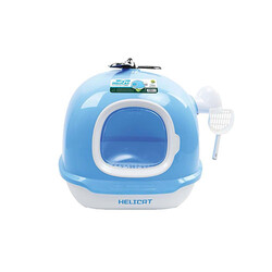 M-Pets - M-Pets Helicat Kapalı Kedi Tuvaleti Mavi 68,6x52,6x53,4 Cm 