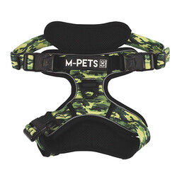 M-Pets Hiking Reflektörlü Köpek Göğüs Tasması Kamuflaj Medium 40-75 Cm - Thumbnail