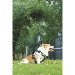 M-Pets Hiking Reflektörlü Köpek Göğüs Tasması Kamuflaj Medium 40-75 Cm - Thumbnail