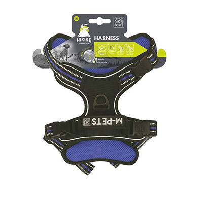 M-Pets Hiking Reflektörlü Köpek Göğüs Tasması Mavi Medium 40-75 Cm 