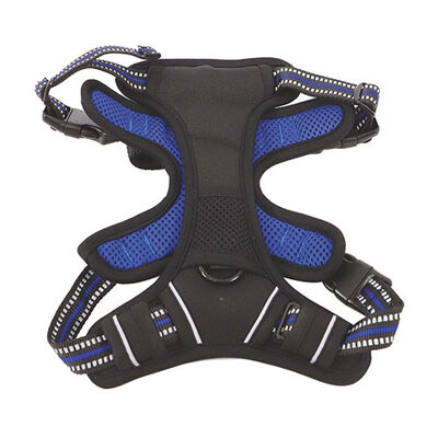 M-Pets Hiking Reflektörlü Köpek Göğüs Tasması Mavi XLarge 50-110 Cm 